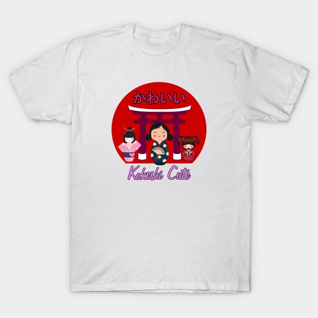 Kokeshi Cute T-Shirt by Creatively Autistic